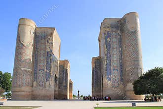 Ruins of the Aksaray palace of Timur in Shakhrisabz, Uzbekistan