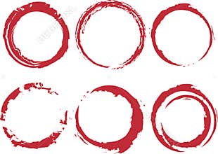 Abstract Grunge Circle Stains – Artistic Textured Element Circular Stains