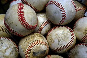 Baseballs Sports Pile Past Time American Fun