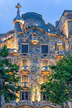 Night scenes of Casa Batllo