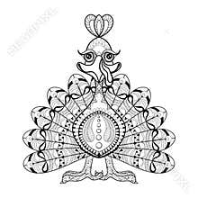 Hand drawing Turkey for adult anti stress coloring pages, Thanks