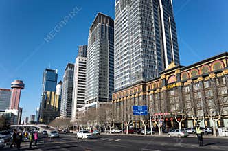 Dalian cityscape in winter