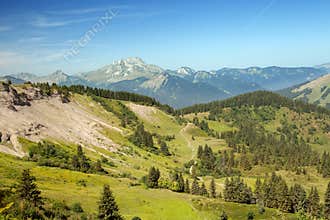 Summer mountains in Alps