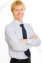 Smiling boss