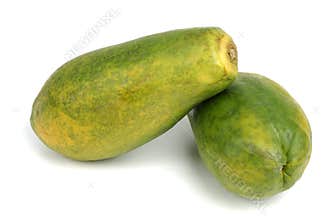 Papaya over white