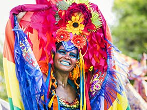 Brazilian Woman in Rio Carnaval, Rio de Janeiro, Brazil