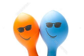 Two smiley ballons