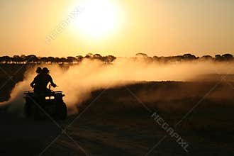 Quad biking in Botswana