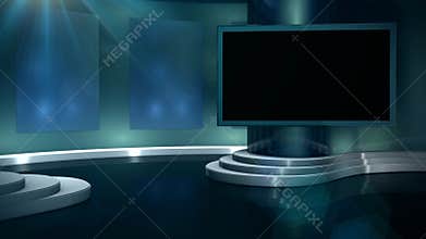 Sports talk show set