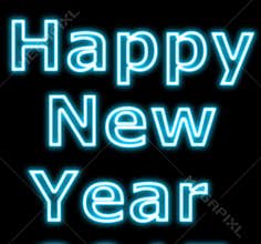 Neon new year sign