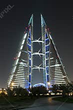 World trade center - Bahrain - Night scene