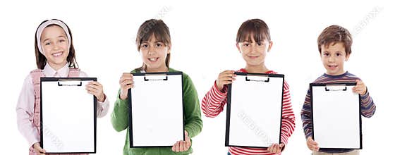 Four beautiful children student