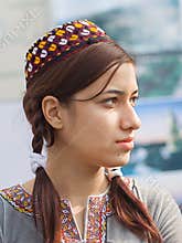 Xi Bo a chinese minority girl on their traditional dresses