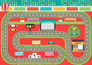 Sport car racing track play