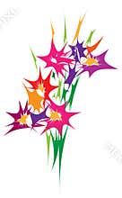 Abstract flower bouquet