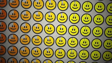 Smiley mood pie charts.