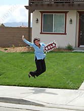 Real Estate Agent Jumping -Sold Home!