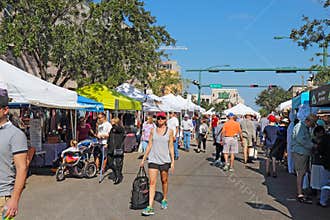 Farmers market in downtown Sarasota, Florida