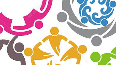 People Group Social Networking Motion Graphic