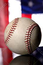 Baseball and American Flag