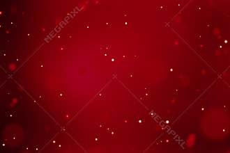Abstract christmas gradient red background with bokeh flowing, festive holiday happy new year