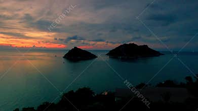 4K Drone; Koh Nang Yuan from Koh Tao, Thailand