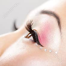 Eye makeup detail