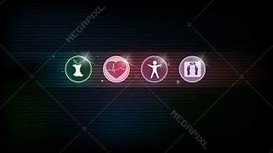 Healthy living symbols