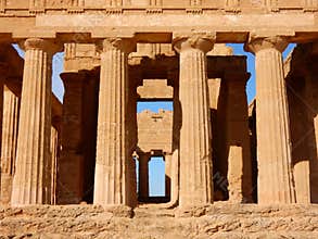 Temple of Concordia an ancient Greek temple in the Valley of the Temples - Agrigento - Sicily