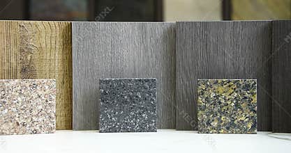 Counter top and Hardwood Flooring samples