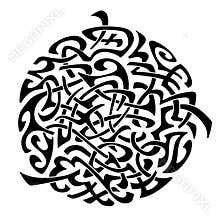 Abstract Maori styled tattoo pattern
