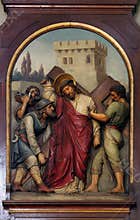5th Stations of the Cross, Simon of Cyrene carries the cross