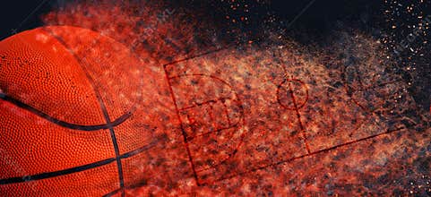 Basketball banner background