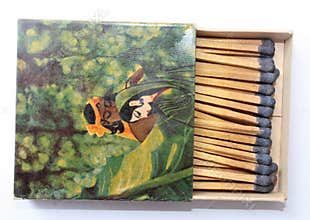 Indian 1970 Old Antique vintage Very rare customised Safety matchbox WIMCO brand with matches on white on Indian traditional music