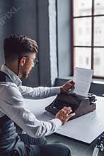 Young author at work