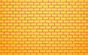 Yellow brick wall vector illustration background