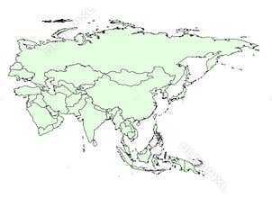 Asia outline map