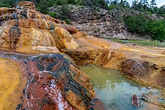 Pinkerton Hot Springs outside of Durango Colorado along the million dollar highway in the San Juan Mountains