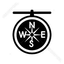 Azimuth compass icon. Trendy Azimuth compass logo concept on white background from Nautical collection