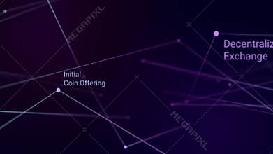 Abstract plexus Blockchain Technology background.