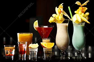 Drinks on the bar