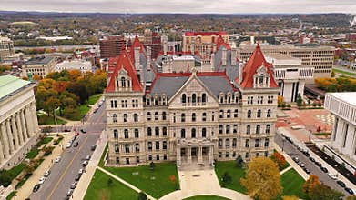 Capitol Building State House Albany New York fall color autumn season