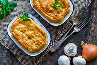 Steak and mushroom pie