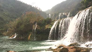 Jiulong waterfall in Luoping, China.
