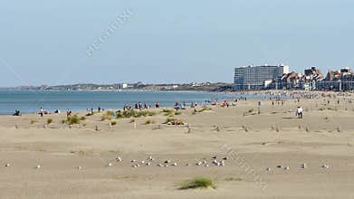 Beach in Dunkirk, northern France.