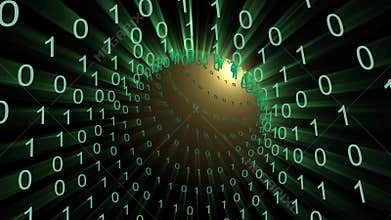 Binary data wormhole loop.