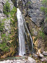 Grunas waterfall in Thethi Albania