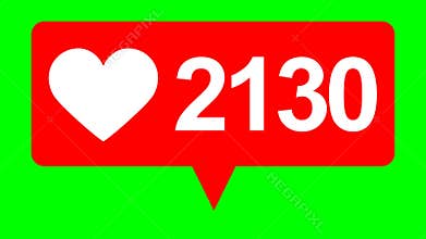 Like counter live style animation