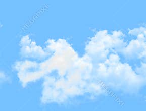 Horizontal scroll clouds summer time animation