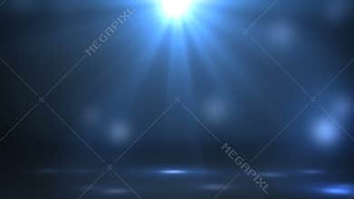Stage with spot lighting, empty scene for show, award Ceremony or advertising on the dark blue Background. Looped motion